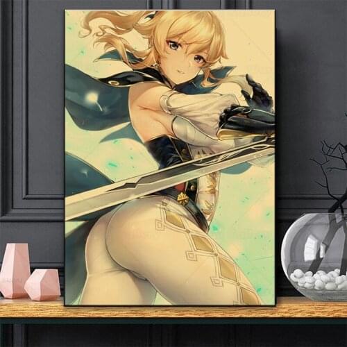 Genshin Impact Series girl Anime Game Posters HD Canvas Print Pictures Canvas Painting Modern Home Decor For Bedroom Wall Art