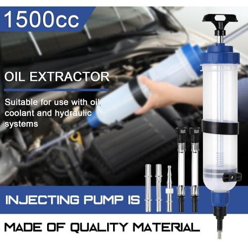 1.5L Oil Extractor Filling Bottle Car Fuel Pump For Oil Hydraulic Systems Transfer Manual Operation Automotive Fluid Extraction