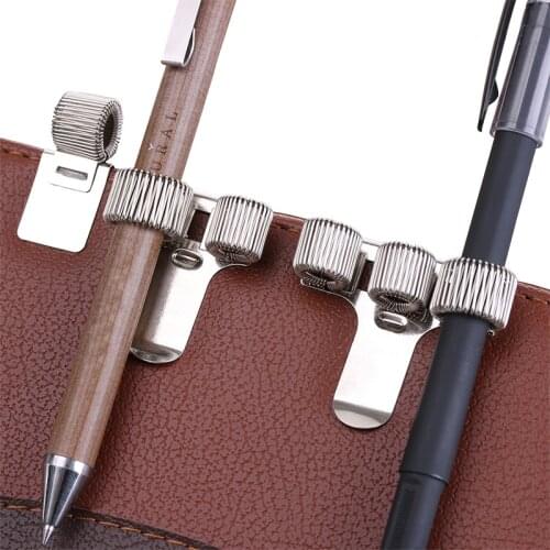 Metal Spring Pen Holder Doctors Uniform Pen Clips Nurse Pocket Pen Clips Book Pen Holder Single/Double/Triple Hole