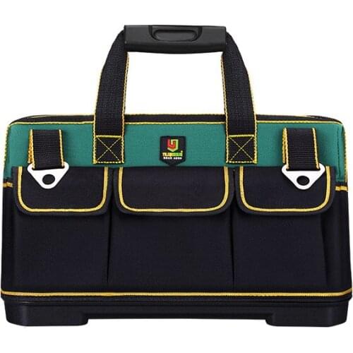 Plastic Tottom Multi-Function Tool Bag 15/17/20 in Waterproof Anti-Fall Tool Storage High Density Oxford Cloth Toolkit Bag