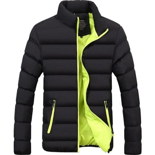 Men Windbreakers Solid Winter Jacket Men Casual Parkas Men Thermal Coats Slim Fit Thick Warm Men Clothing Chamarras Para Hombre