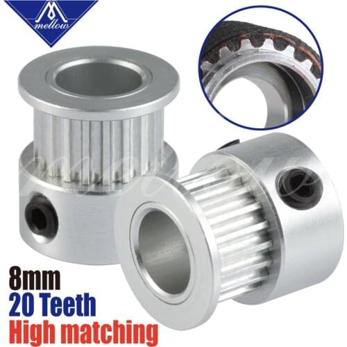 Mellow Gt2 Timing Pulley 20 Teeth Bore 8mm For Gates-ll-2gt Width 6mm Gt2 Synchronous Belt 2gt Belt Pulley 20teeth 20t