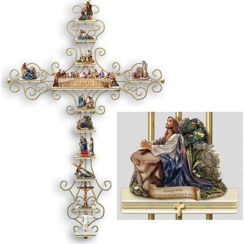 "The Life of Christ" Wall Stickers Home Decor Cross Decal Religious Bible Accessories and Christian Gifts Peel Stick Mural