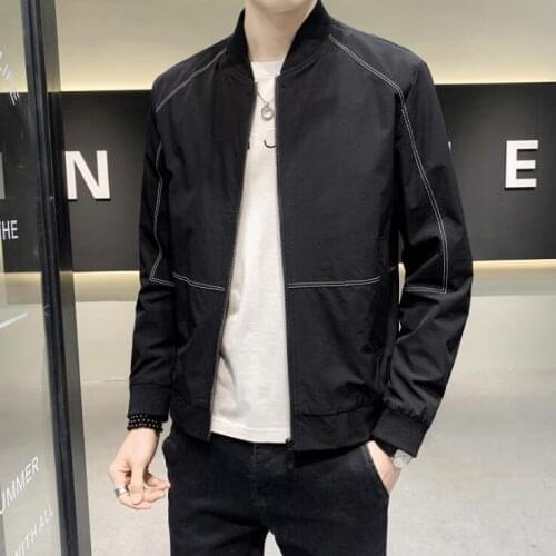2021 New Spring Jacket Outwear Fashion Casual Slim Mens Jacket Sportswear Bomber Jacket
