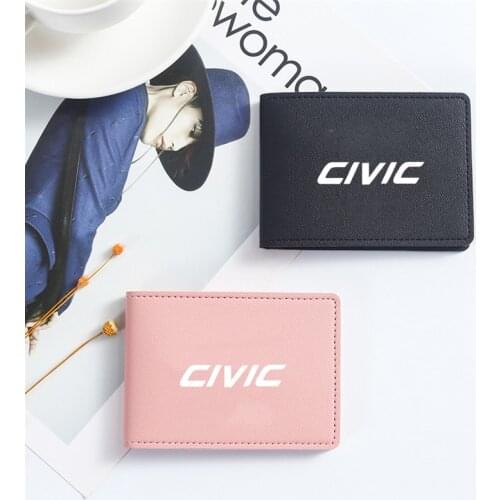 Genuine Leather Passport Cover Car Driving Documents Card Case Credit Holder for Honda civic 8th 10th gen 2017 2018 2019 2016