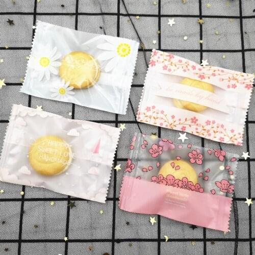 Cookies Candy Bags Snowflakes Crispy Nougat Baked Food Flower Tea Heat-sealed Small Packing Bags Wedding Event Party Decorations
