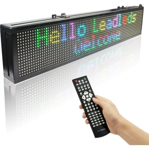 76CM 15M Remote control SMD Full color Programmable LED Display Open Running Two Lines Scrolling Message sign Board