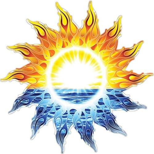 RV Trailer Motorhome Camper Decal Tribal Sun Ocean Graphic Sticker Tropical Waterproof Accessories