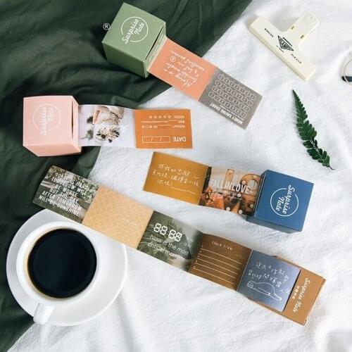 Sharkbang Self-discipline Daily Clock On Sticky Memo Note Pull Type Manual Decorative Material Paper School Stationery