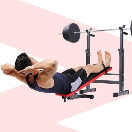 Barbell Bed Foldable Multifunctional Dumbbell Bench Can Be Stored Fitness Equipment Sports Goods Weightlifting Bed Load HWC