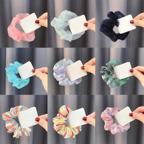Mix 53Colors online star Ins Style Hair Scrunchie Elastic Hair Bands Women Girls Headwear Ponytail Holder Hair Accessories