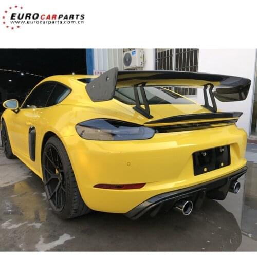 718 spoiler for POR 2016-2019year 718 DRY carbon fiber GT4 style rear spoiler for 718