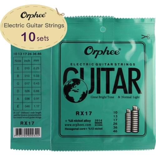 6 Strings Electric Guitar Strings Musical Instruments Orphee RX17 Guitar Strings Acoustic Folk Guitar Classic Extra Light String