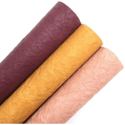 LEOsyntheticoDIY Wrinkle Embossed Synthetic Faux Vinyl Leather Fabric Sheets Soft Backing For DIY Earrings Bows 21X29CM R104A