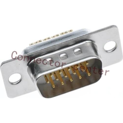 High Quality D-SUB DB Connector 15PIN 3-ROW male Gold Planted 2U VGA DSUB
