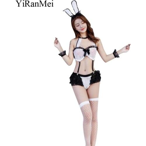 Womens sexy underwear Night Dress Plus Size Lace Bow Lingerie Babydoll Nightwear Sleepshirt Womens Erotic Lingerie Dropshipping