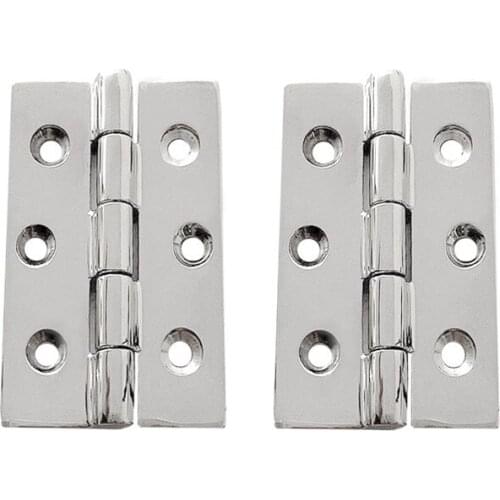 2 Pcs Stainless Steel 3" Door Hinge 75mm Durable and Thick Square Edge Corner