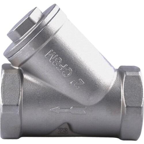 304 Stainless Steel BSP 1/2" 3/4" 1" 1-1/4" 1-1/2" 2" Female Threads Inline Y Mesh Strainer Filter Valve