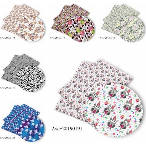 50*150cm New Hot Sell Flower Mouse Pattern Printed Leather Polyster Cotton Liverpool Bullet Fabric for DIY Handmade By Yard