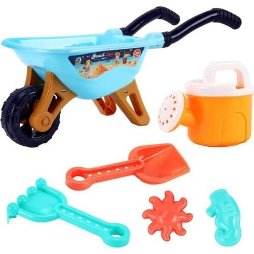 6pcs Baby Beach Sand Toys Childrens Summer Toys Car Model Sprinkler Shower Shovel Tools Classical Play Toys