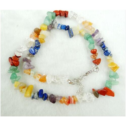7 Chakra Reiki Healing Kristallen Natural stone Quartz Crystal tiger eye Opal Turquoises Chips necklace for diy Jewelry making