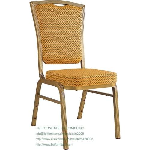Wholesale quality strong modern aluminum stacking banquet chairs LQ-L207