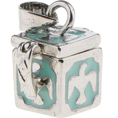 Blesiya Geometric Cubic Urn Small Locket Pigeon Bird Ash Holder Pendant Gift