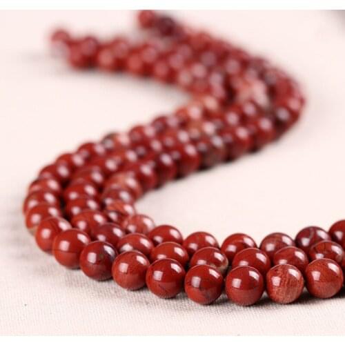 High Quality Trendy Charm Red Stone Natural Stone Beads For DIY Handmade bracelets Jewelry 4mm 6mm 8mm 10mm Loose Spacer Beads