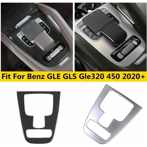 Center Control Gear Shift Panel Decor Cover Trim Carbon Fiber / Matte Accessories For Mercedes-Benz GLE GLS Gle320 450 2020 2021