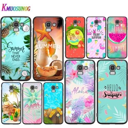 Hello Summer Coconut For Samsung Galaxy J8 J7 Duo J6 J5 Prime J4 Plus J3 J2 Core 2018 2017 2016 Phone Case Cover