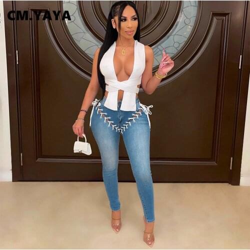 CM.YAYA Women's Skinny Jeans