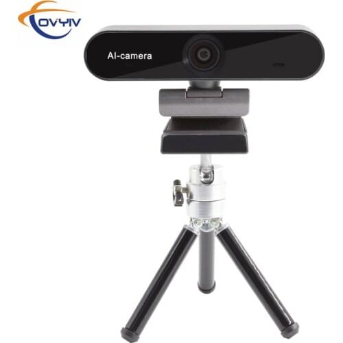 COVYIV 4K Webcam Smart AI web cam Humanoid Tracking USB Web Camera For Laptop Desktop Office Meeting Home With MIC 1080P Output