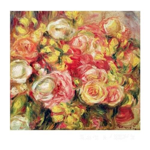 Decorative art Roses by Pierre Auguste Renoir paintings for bedroom Hand painted High quality