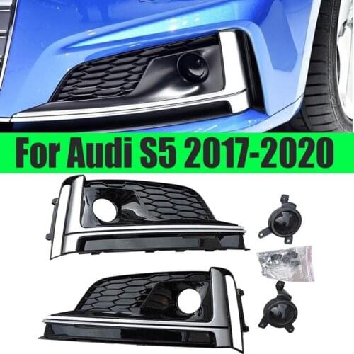 For Audi A5 S Line S5 2017 17 2018 18 2019 19 Auto Front Bumper Grille Fog Light Cover ACC Cover