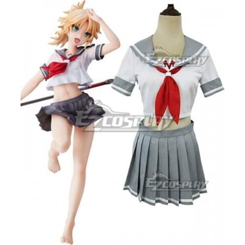 Fate Apocrypha Saber Of Red Mordred Sailor Suit Girls Party Dress Skirt Outfit Halloween Suit Cosplay Costume E001