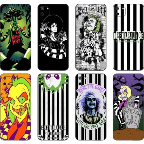 Black tpu Case For OPPO Realme C11 C20 C21 Case Back Cover Bumper Beetlejuice Handheld