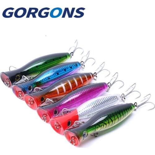 Gorgons Saltwater Fishing Tackle 13cm 43g Topwater Floating Popper Trolling Lures