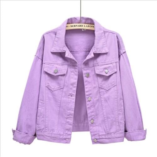 Streetwear Style Womens Denim Jacket Coat Diamonds BF Jeans Outwear Female Spring Autumn Casual Loose Cowboy Outwear plus Size