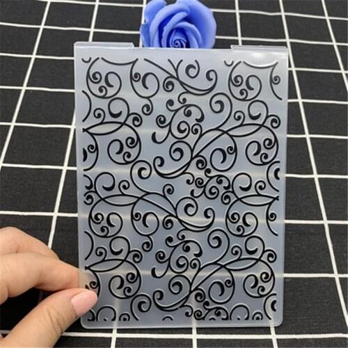 Leaves Curved Lace Plastic Embossing Folder For Scrapbook DIY Album Card Tool Template