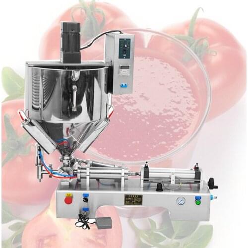 Chocolate Filling Machine With Mixer Heater Mixing Heating Hopper Honey Peanut Butter Chocolate Granules Filler Free Shipping