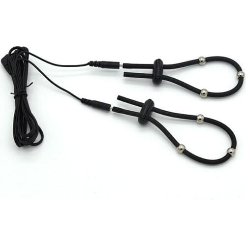 Medical Electro Shock Accessory Penis Ring,Stainless Steel Bead Adjustable Cock Ring Penis Expander Enlargement Massage Sex Toys