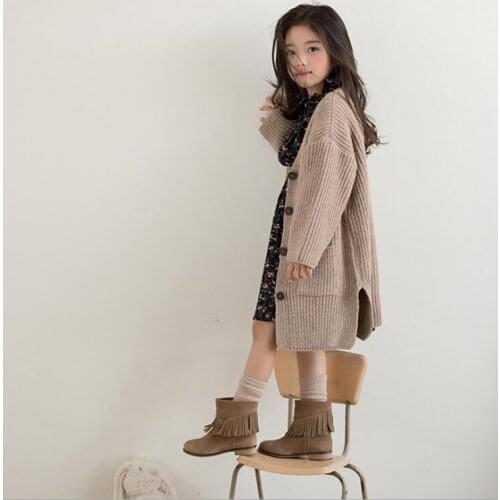 2020 new girls boys knitted sweater autumn winter winter fashion kids cardigan 4-9 years YT97