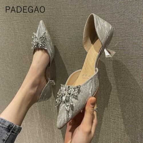 Shoes for Women 2021 Party Crystal Sequined Pumps Sexy Casual Womens Shoes