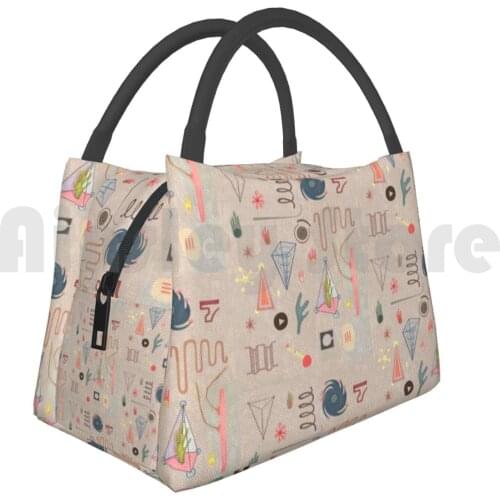 Portable Insulation Bag Future Abstract Abstract Neutral Pink Sara Netherway Sara Netherway Shape Geometric