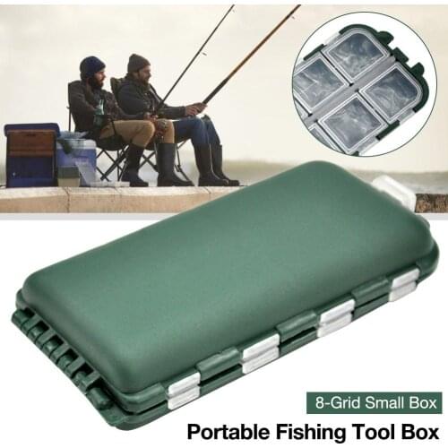 Portable Fishing Tool Box 8-Grid Small Fishing Lure Bait Hook Storage Box ABS Waterproof Outdoor Fishing Accessories Wholesale