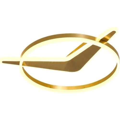 Bedroom lamp ceiling lamp modern minimalist creative personality living room lamp book room Nordic lamps all copper led lamp