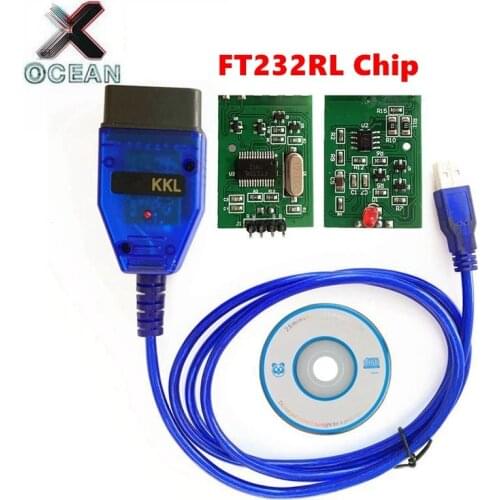 Professional FOR VAG 409 KKL OBD2 Diagnostic Cable work For Audi/Seat/VW/Skoda for VAG-KKL 409 with FTDI FT232RL Chip Interface