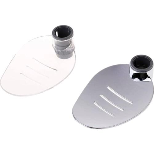 Adjustable ABS Soap Dish Holder Shower Rod Slide Bathroom Gadget Soap Pallet Shower Rod Slide Bar Shower Rail Soap Dish Box