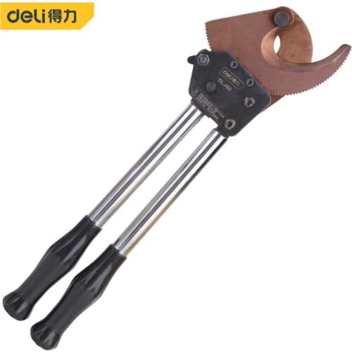 Deli 40 mm Cable Cutting Tool Ratcheting Ratchet Cable Cutter J40 Suitable For Insulated Copper/Aluminium Cables Below 300mm