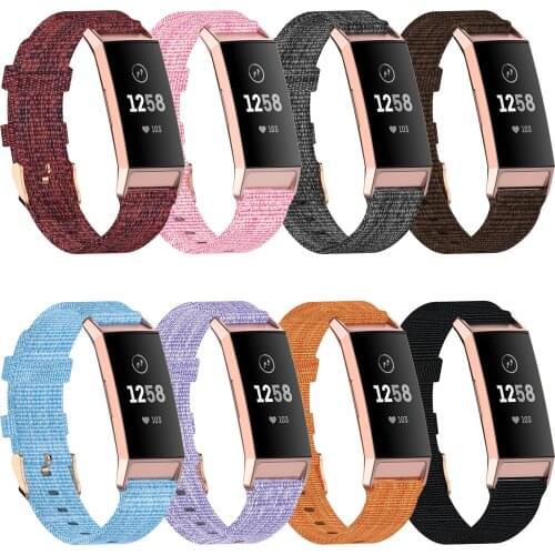 Replacement Band Strap Nylon Fashionable Dial Wristwatch Present for Fitbit Charge 4 3 SE Fitness Tracker Bracelet